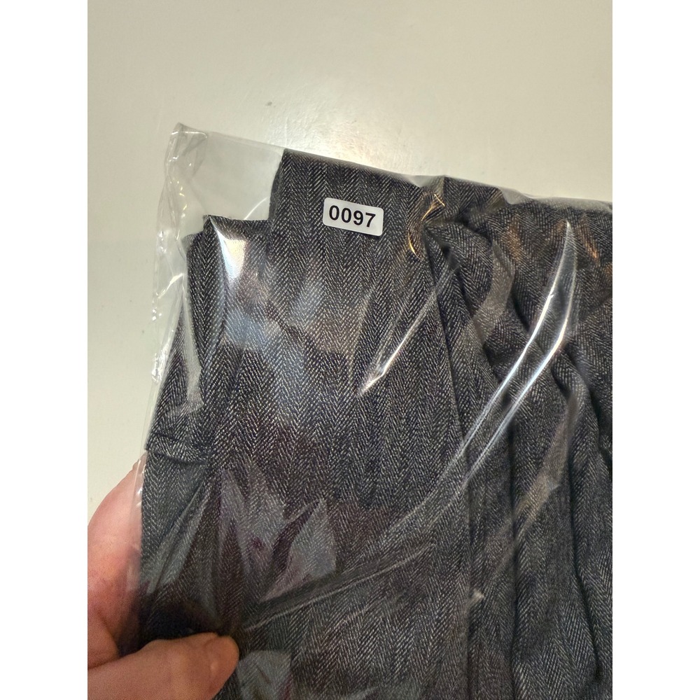 Tracy Evans Gray Herringbone Wide Leg Cuffed Dress Pants Size 7 - Picture 7 of 7